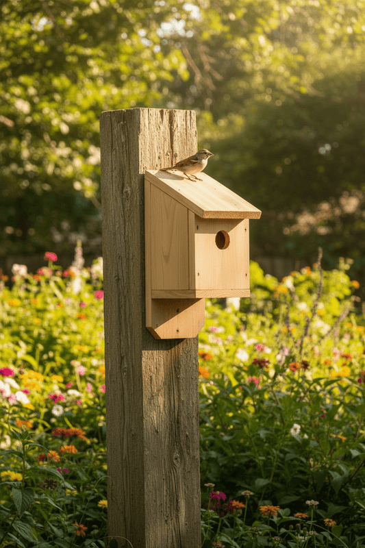 Handmade Cedar Birdhouse — Small Bird House for Wrens & Chickadees - Platte valley woodworks