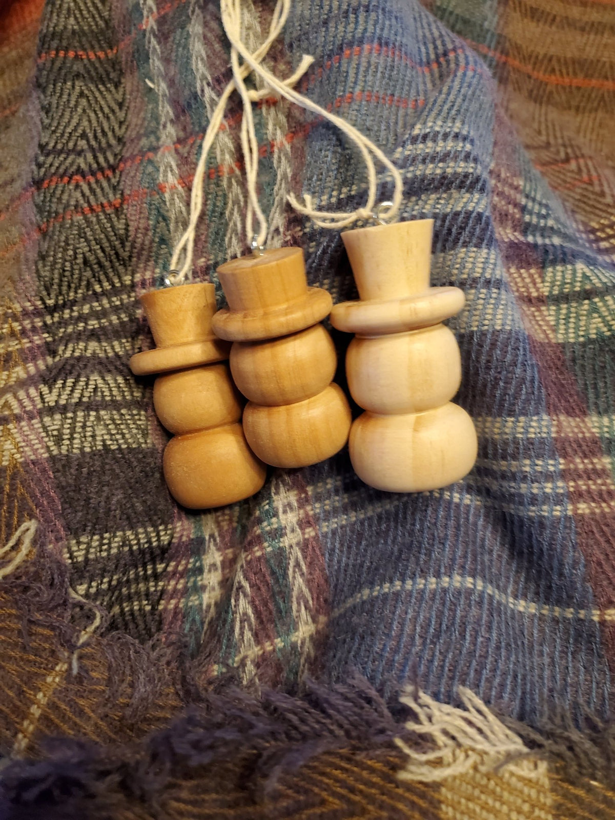 Handmade Lathe-Turned Wood Christmas Ornaments — Trees, Snowmen & Gnomes - Platte valley woodworks
